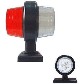 Resim Maksi Takoz Lamba 18 Led'li 105mm 12v-24v Beyaz - Kırmızı - Fr0117-wr 