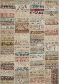Resim Doğal Ve Sıcak Atmosfer Yaratan Patchwork Halı 230x160 Cm 6338 