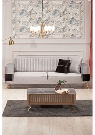 Resim Modalife Demre Üçlü Kanepe Yataklı Gri 