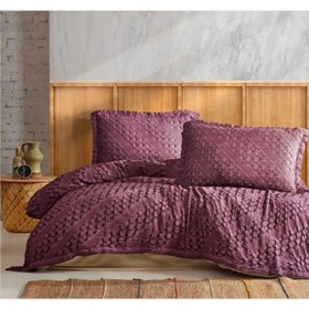 Resim Şaheser Enza %100 Pamuk Jakarlı Çift Kişilik Yatak Örtüsü Seti-mü 