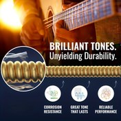Resim 80/20 Bronz POLYWEB Kaplamalı Gitar Telleri, Kalıcı Sıcak Ton ve Rahat Hissedilme, 6-String Set, Ultra Hafif 10-47/10-46 