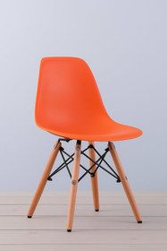Resim Iconic Kids Sandalye – Renkli Modern Çocuk Sandalyesi - Turuncu / Kolsuz 
