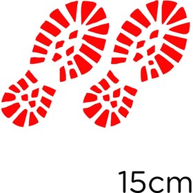 Resim MIGNATIS Iki Çift Ayakkabı Izi Etiket Sticker Yapıştırma 15cm - Kırmızı 