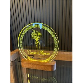 Resim Canım Annem Figürlü LED Masa Lambası, Mobilya 