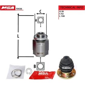 Resim Mga-70436 Aks Kafa Ic Sag-(Hyundai: Accent 0306 "1.5 Crdi Dizel 514685217 