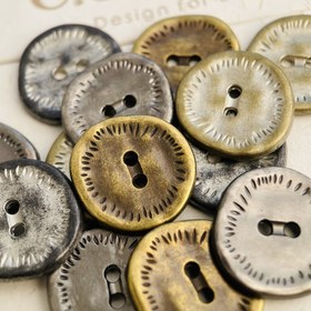 Resim 10 Adet El Yapımı 20mm Vintage Dikiş Düğmeleri, Antik Para Tasarımı Bakır ve Gümüş Renkli, Kıyafet ve Saç Aksesuarları, Çanta ve Kemerler, Şapka ve Atkılar ile Diğer Ev Tekstili Dekorasyonları için 