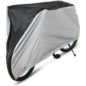 Resim Ranyeek Dayanıklı Bisiklet Örtüsü - Su Geçirmez, Güneş Korumalı, Kilit Delikli, Taşınabilir Siyah & Gümüş 