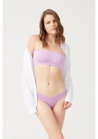 Resim Cottonhill Straplez Crop Top Büstiyer Lila Lila 