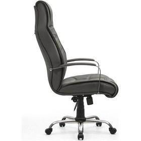 Resim Konfor Krom Bilgisayar - Ofis - Müdür - Büro - Makam Çalışma Koltuğu Siyah Renk Krom Ayaklı Siyah 