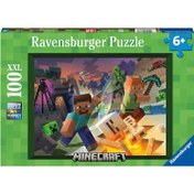 Resim Ravensburger 100 Parça Puzzle Minecraft 133338 