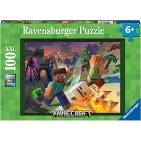 Resim Ravensburger 100 Parça Puzzle Minecraft 133338 