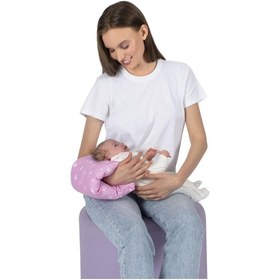 Resim FeyzaDesign Konforlu Pratik Emzirme Yastığı, Pembe Yıldız Desenli, Rahatlık Sağlar 
