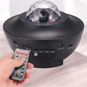 Resim FrereConception Projektör Yıldız Gece Lambası Disko Topu Bluetooth Bağlantılı Taşınabilir Şarjlı 