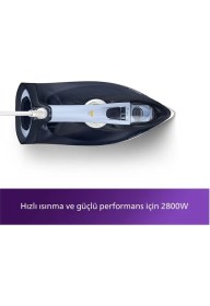Resim Mavi Buharlı Ütü, Otomatik Kapanma, Pürüzsüz ve Güçlü Performans 