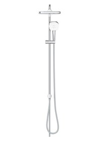 Resim Grohe Tempesta Cosmopolitan System 250 Cube Duvar Bağlantılı, Divertörlü Duş Sistemi - 26694001 Gümüş 