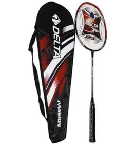 Resim Delta Tek Parça Halinde Üretim Fiberglas Passion Badminton Raketi Ve Deluxe Badminton Çantası Seti 