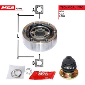 Resim MGA 70402 Aks Kafası Iç Passat / A4 A6 1.8 20V 1.8T 20V Awt Aeb Adr 