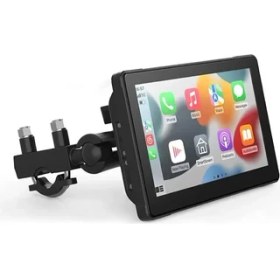 Resim 7'' Carplay Motosiklet Gidon Için Su Geçirmez Navigasyon Akıllı Ekran Ios ve Android Uyumlu 