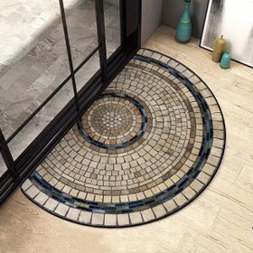 Resim 1 adet Vintage Taş Tuğla Desenli Dış Mekan Paspası, Düz Baskılı Kadife Malzeme, Oturma Odası, Yatak Odası, Mutfak, Banyo, Veranda, Ev Dekoru, Dış Mekan Dekoru için Kaymaz Giriş Matı 
