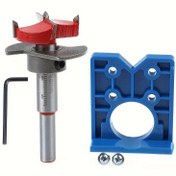 Resim 1 Takım Delgeç + Konumlandırma Plakası + Diğer Aksesuarlar Gizli Ayarlanabilir Derinlik Montaj Menteşesi Matkap Kelepçesi, Dolap Kapıları ve Ahşap Paneller için Özel 35mm Marangozluk Vidalama Aracı 