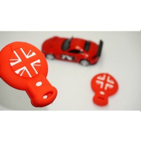 Resim Mini Cooper Uyumlu Clubman Countryman R56 Silikon Anahtar Kırmızı Kılıf 