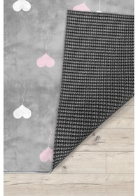 Resim Kalpli Bambu Çocuk Halısı Gri 