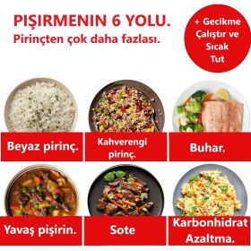 Resim Delixa Instant Pot Hızlı Pilav Pişirici ve Buharlı Pişirici - Otomatik, Buharlı Pişirici, Sote ve Kızartma 