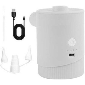 Resim Supermarket1 Taşınabilir 5000pa Usb Şarjlı Şişirme Pompası - Kompakt Hava Yatağı Pompa Hs-8406 