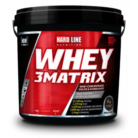 Resim HARDLINE Whey 3Matrix Çikolatalı 4000g 