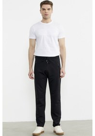 Resim Fermuar Cepli Tek Alt Eşofman - Siyah Siyah 