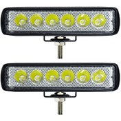 Resim Jeehugo 30w 6000k Led İş Işığı, 9-30v Dc, Ip68 Su Geçirmez, 6 İnç 6 Led'li Tek Sıra, Siyah 2 Adet 