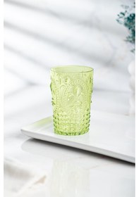 Resim Akrilik Yeşil Tekli Kısa Bardak & Su Meşrubat Kahve Yanı Bardağı 400 Ml Cam Değildir Yeşil 