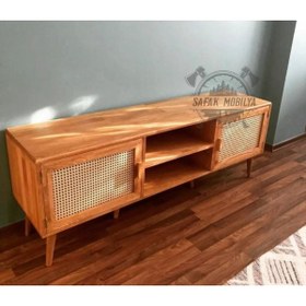 Resim ŞafakMobilya Ahşap Hazeranlı Kapak Detaylı Iskandinav Model Tv Ünitesi. 