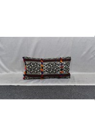 Resim Zehra Abla Halı Yeni El Dokuma Dekoratif Lumbar Kilim Kırlent Yastık Kılıfı 6188 