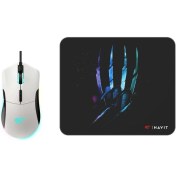 Resim Havit Gamenote MS1037CM Rgb Ledli Makrolu 7200DPI Gaming Oyuncu Mouse + Mouse Pad 