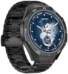 Resim Sunix Amoled Ekran 48mm Metal ve Silikon Kordonlu Akıllı Saat Siyah WT6 Pro 