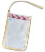 Resim Eker Sarı Biyeli Kese-banyo Ve Duş Kesesi-doğal Özel Dokuma 