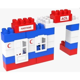 Resim Süper Eğlenceli Hastane Blocks Set - 40 Parça 
