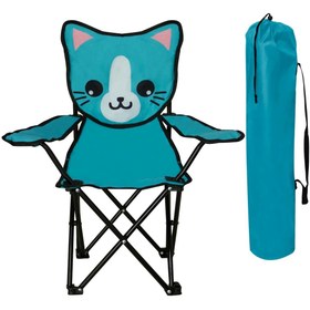 Resim Katlanabilir Çocuk Kamp Sandalyesi Turkuaz 
