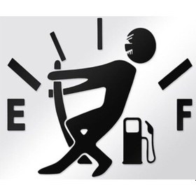 Resim Otomobiller İçin Yüksek Akaryakıt Tüketimi Çıkartması Siyah 