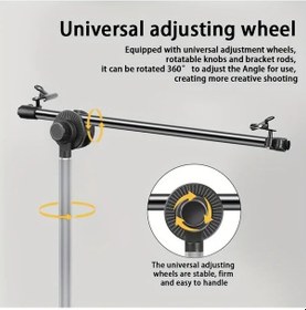 Resim Willowhaven Siyah 360 Derece Dönebilir Retraktör Reflektör Kol Sabit Klips Işık Panel Aksesuarı 