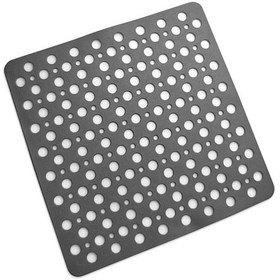 Resim Kare Vantuzlu Banyo Ve Duş Kaydırmazı, Küvet İçi Duşakabin Kaydırmaz Banyo Paspası 54x54cm Gri 