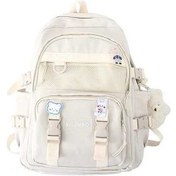 Resim Luckydog Şirin Okul Çantası - Kawaii Tasarım, Hafif Sırt Çantası Çok Renkli 