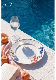 Resim Karaca Deniz Atı Desenli Atlantis Servis Tabağı 25 Cm Renkli 