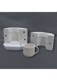 Resim Trend Kupa Alçı Kalıbı - Sanatsal Seri El Yapımı Modern Kupa Ka 