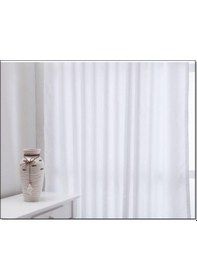 Resim Caserta Atlas Saten Lüx Beyaz Güneşlik Perde 1.Sınıf Kalite Beyaz 