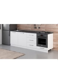 Resim Minar 240 Cm Mutfak Dolabı Beyaz 240-B7-Alt Modül Beyaz 
