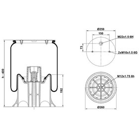 Resim St 4158.cp - Ağır Vasıta Komple Pistonlu Körük 