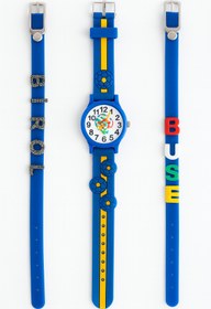 Resim GTURK STORE Çocuk Sarı Lacivert Taraftar Saat Ve İsime Özel Bileklik 