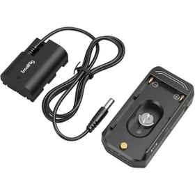 Resim SmallRig 4340 NP-F Pil Montaj Plakası Kiti LP-E6NH Sahte Pil Güç Kablosu İle 